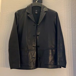 Gap women’s leather blazer, size large